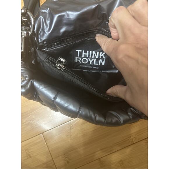 THINK ROYLAN Bar Bag In Shiny Black 3 Straps Versatile Whimsigoth Minimalist - Picture 10 of 11